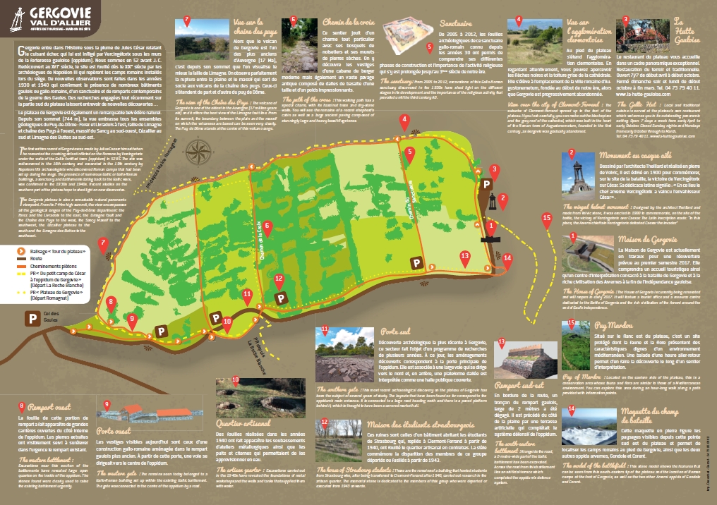 Plan du plateau de Gergovie