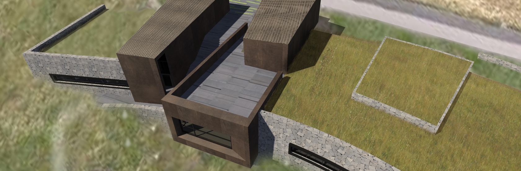 Vue aérienne du projet Maison de Gergovie 2